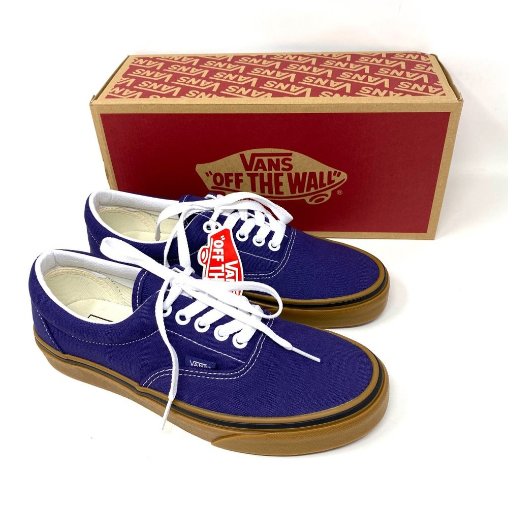 💖MEGA SALE💖Vans Era Low  Skate Casual Blue Brown  Women's  Canvas VN0A54F19LZ - Picture 8 of 11